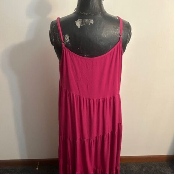 Anrabess Pink tiered Maxi sundress, size L - Picture 3 of 6